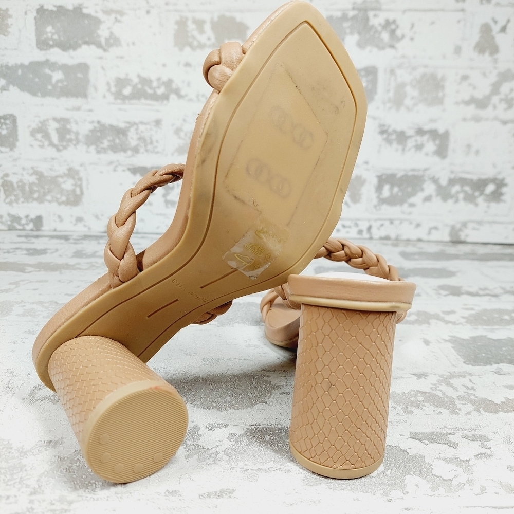 Dolce Vita Nairi Cafe Stella Braided Square Toe Slide Sandals X88 - Picture 8 of 10